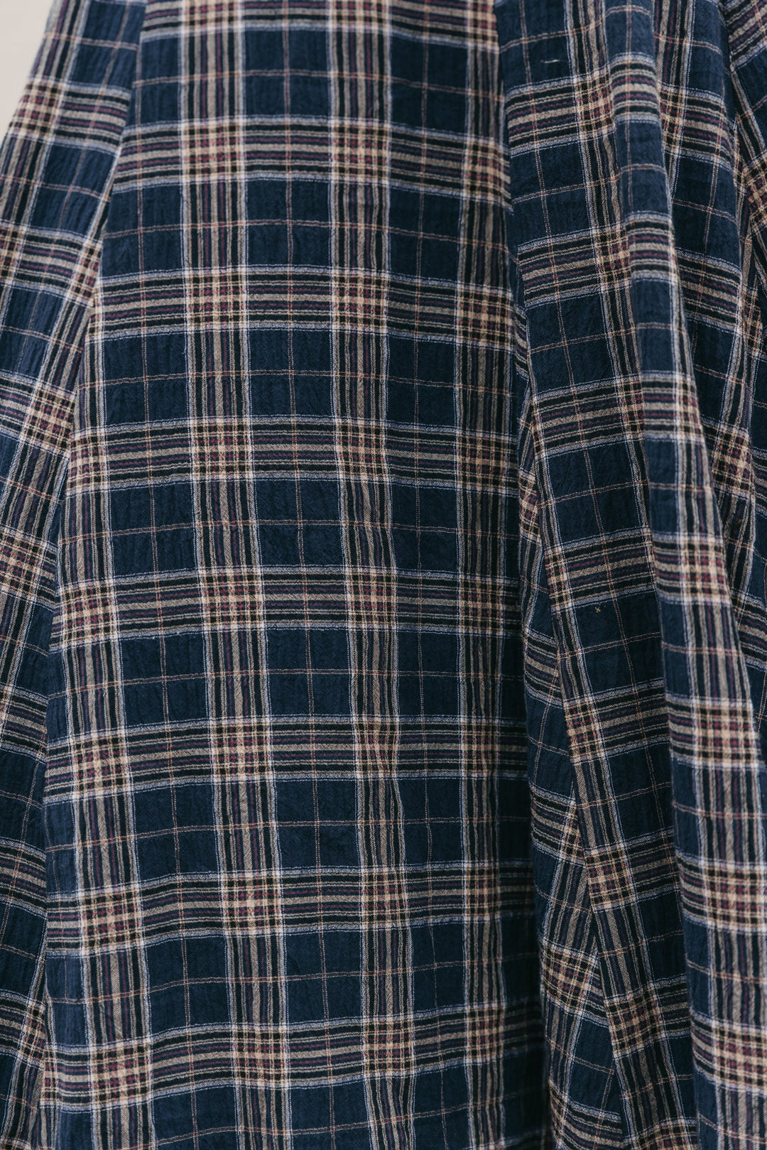 Keira Plaid Maxi Skirt - Dark Blue