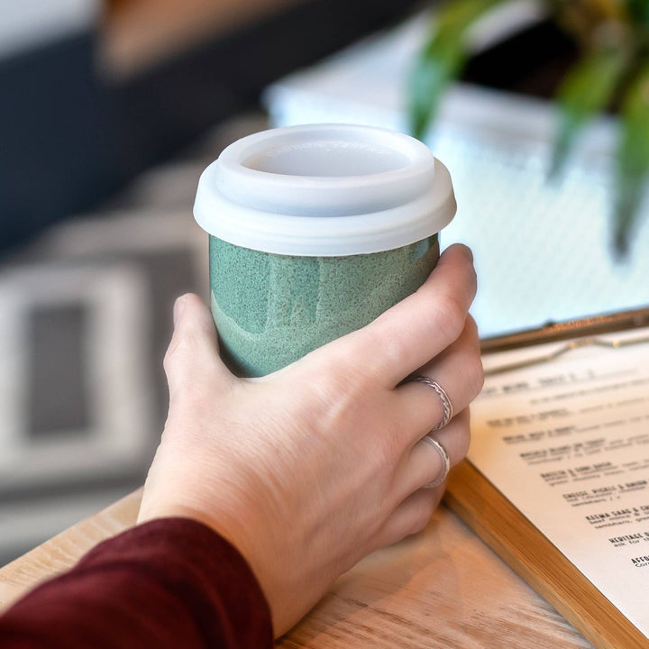 Emerald 12oz Ceramic Travel Mug – Reusable & Stylish - Meadow Collectivetravel mug