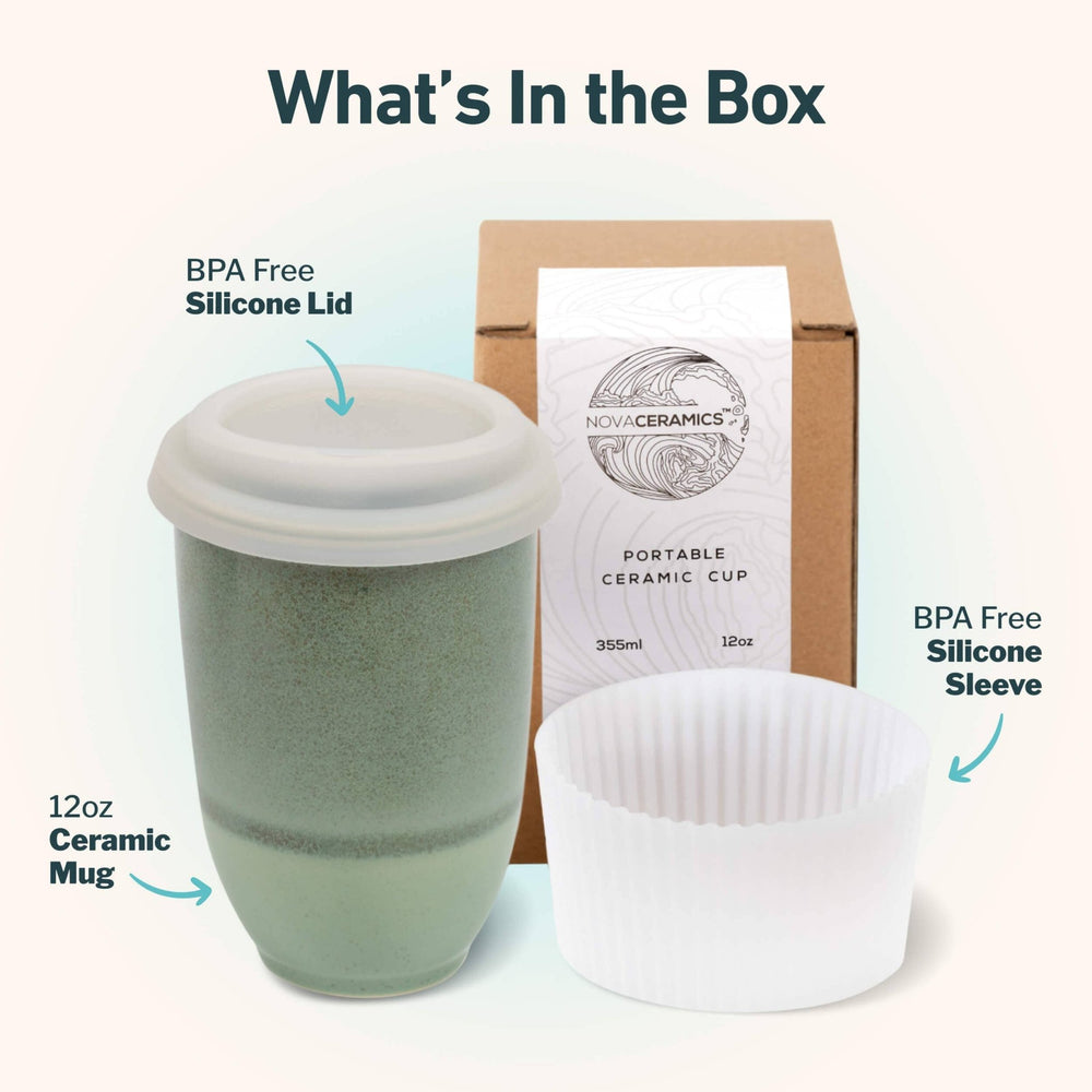 Emerald 12oz Ceramic Travel Mug – Reusable & Stylish - Meadow Collectivetravel mug