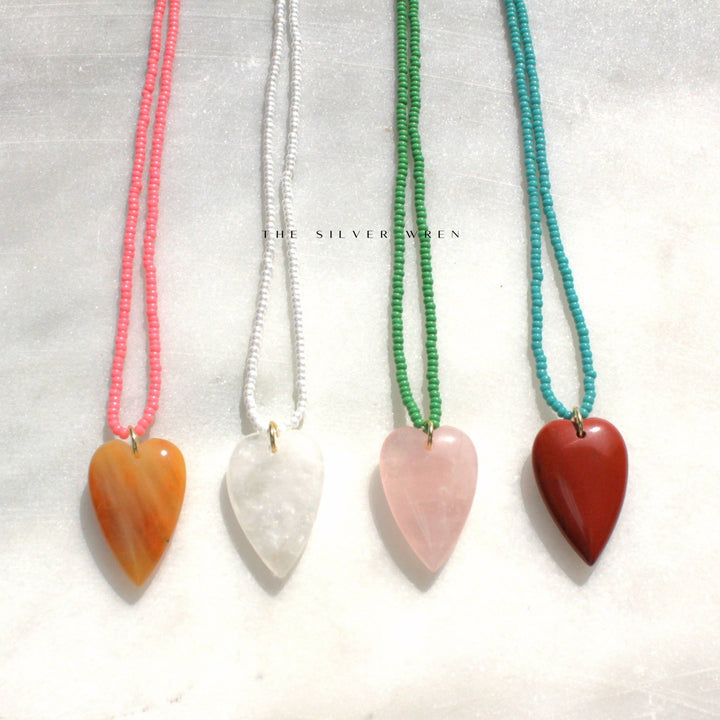 Esti Stone Heart Necklace - Meadow CollectiveNecklace