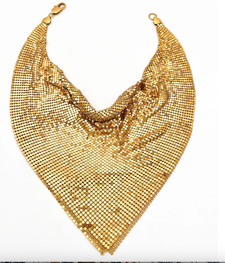 Mermaid Scale Chainmail Bandana Statement Necklace
