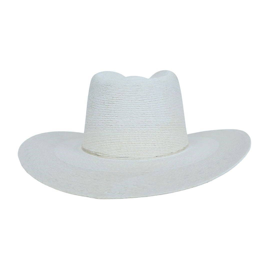 Faith Straw Western Crown Hat with Rose Quartz Crystals - Meadow Collectivehat