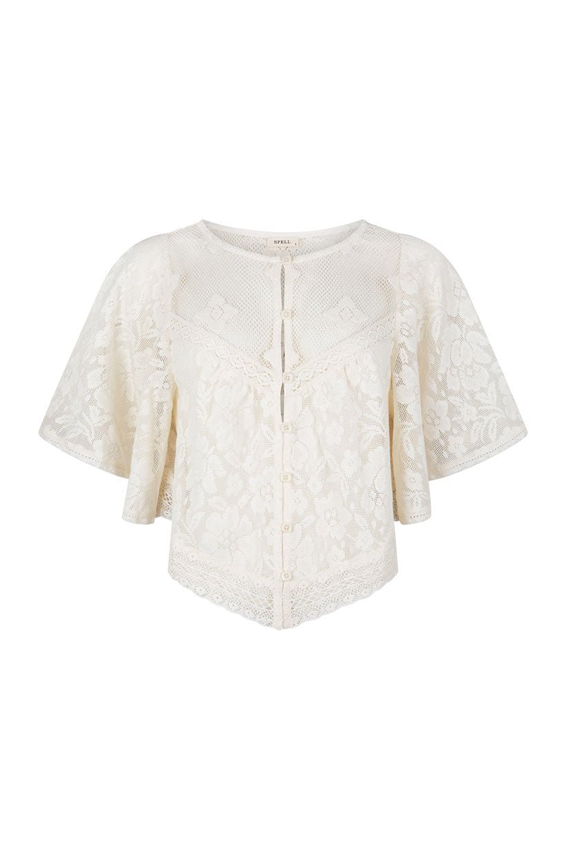 Free Love Lace Crop Vintage Cream - Meadow Collectiveblouse