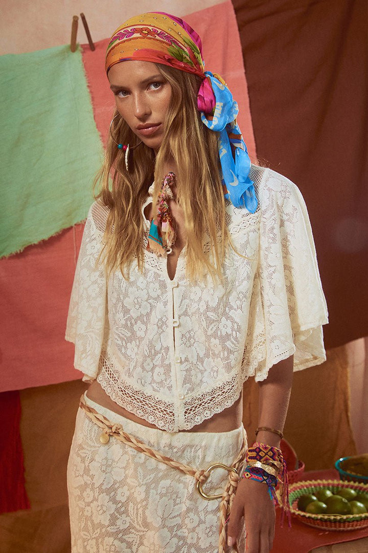 Free Love Lace Crop Vintage Cream - Meadow Collectiveblouse