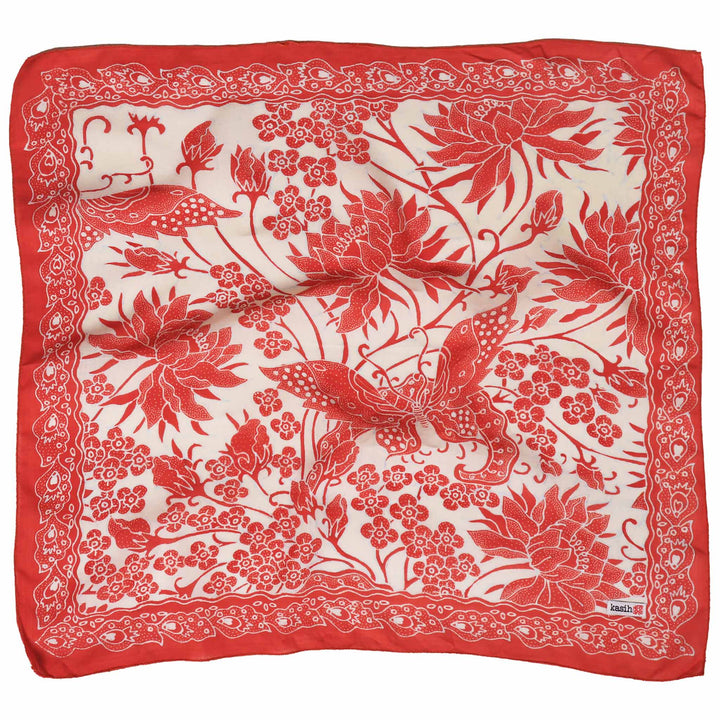 Fully Hand Drawn Batik Tulis Bandana, Lotus Blossom - Meadow Collectivebandana