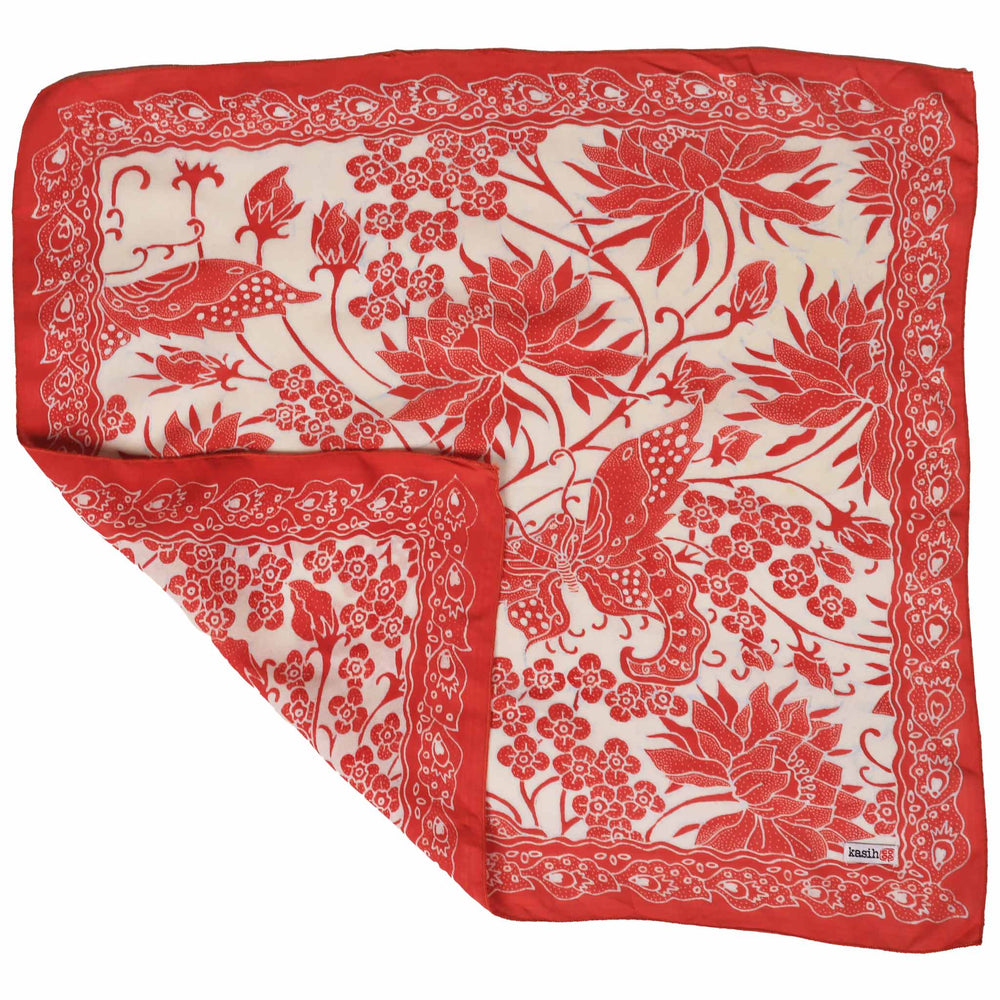 Fully Hand Drawn Batik Tulis Bandana, Lotus Blossom - Meadow Collectivebandana