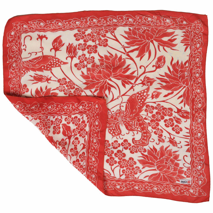 Fully Hand Drawn Batik Tulis Bandana, Lotus Blossom - Meadow Collectivebandana
