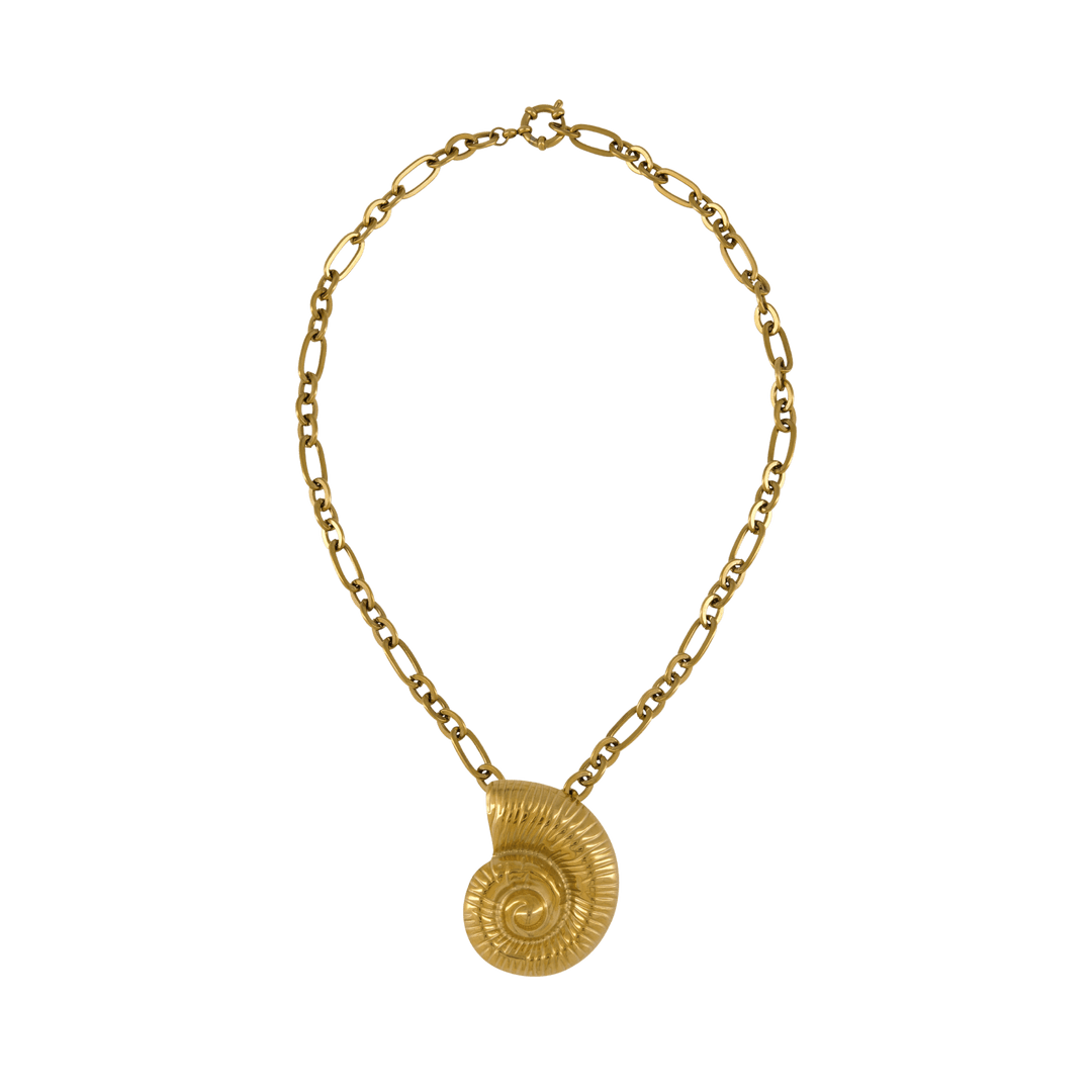 Golden Ammonite Necklace - Meadow CollectiveNecklaces