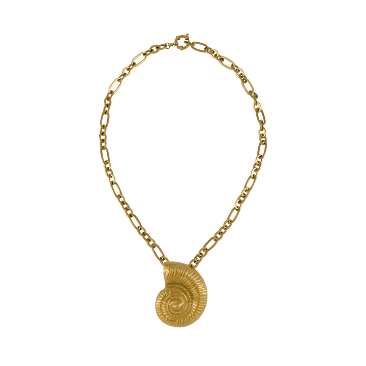 Golden Ammonite Necklace - Meadow CollectiveNecklaces