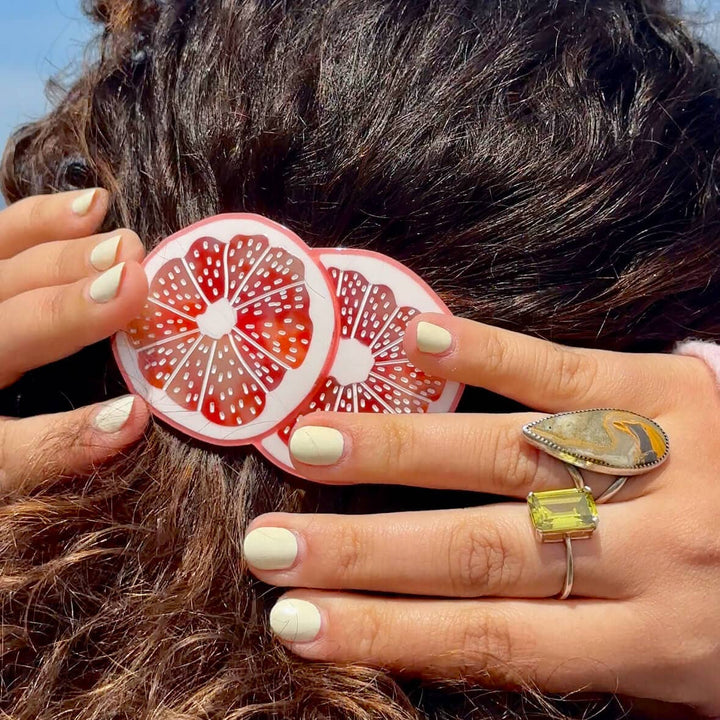 Grapefruit French Barrette - Meadow Collectivehair claw clip