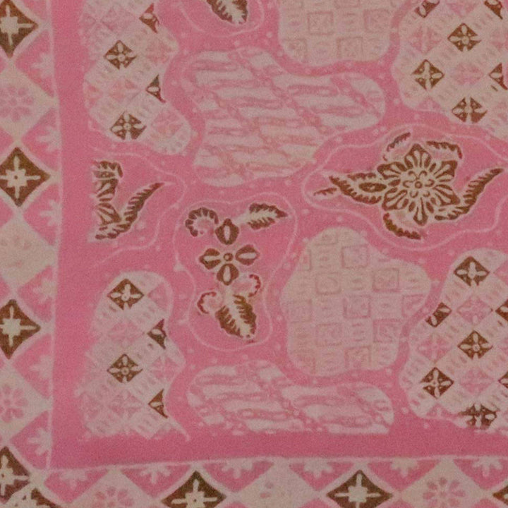 Hand Dyed Batik Bandana, 100% Soft Cotton, Blush Mosaic, Pink Brown, Fair Trade - Meadow Collectivebandana