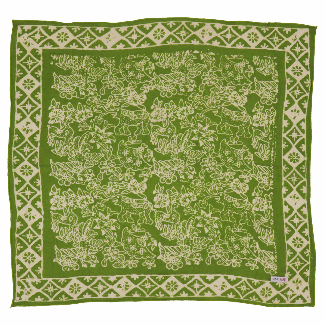 Hand Dyed Batik Bandana, 100% Soft Cotton, Green Serenity - Meadow Collectivebandana