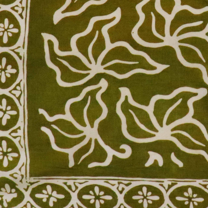 Hand Dyed Batik Bandana, 100% Soft Cotton, Jade Jungle in Olive - Meadow Collectivebandana
