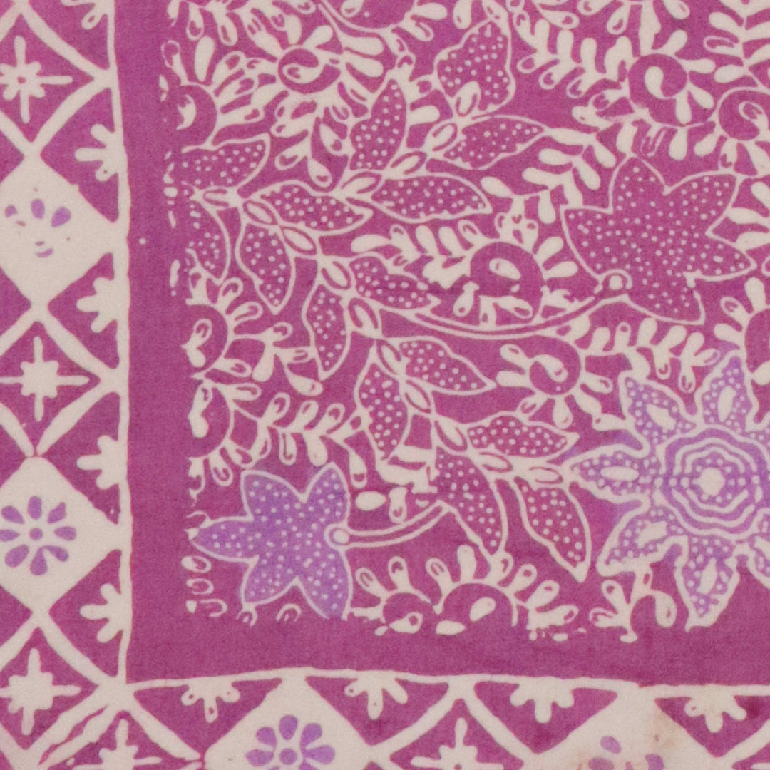 Hand Dyed Batik Bandana, 100% Soft Cotton, Pink Lilac - Meadow Collectivebandana