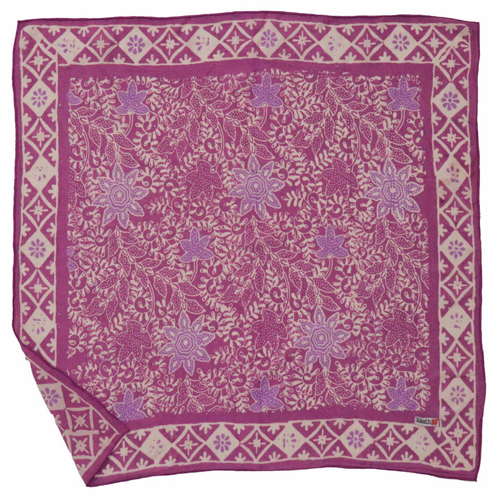 Hand Dyed Batik Bandana, 100% Soft Cotton, Pink Lilac - Meadow Collectivebandana