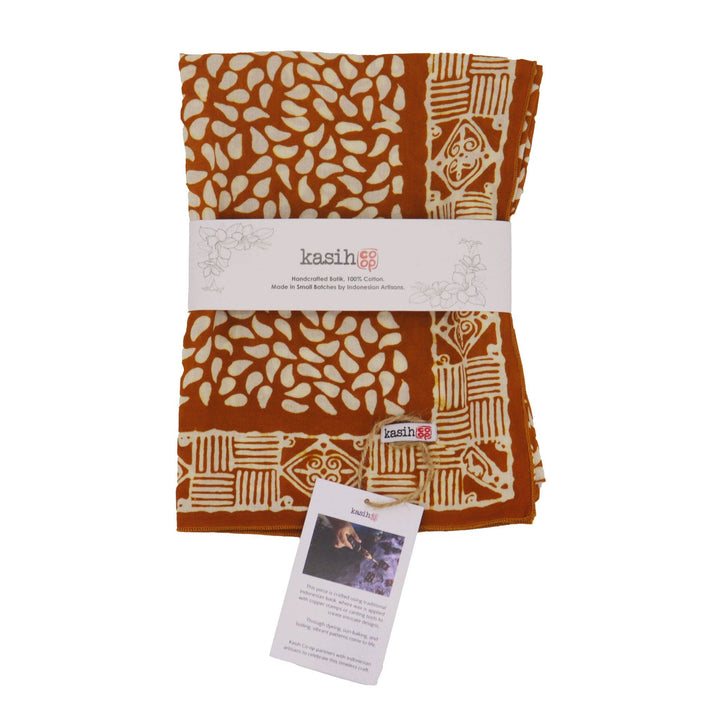 Hand Dyed Batik Bandana, 100% Soft Cotton, Sunrise Mist, Yellow - Meadow Collectivebandana