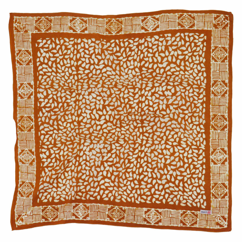 Hand Dyed Batik Bandana, 100% Soft Cotton, Sunrise Mist, Yellow - Meadow Collectivebandana