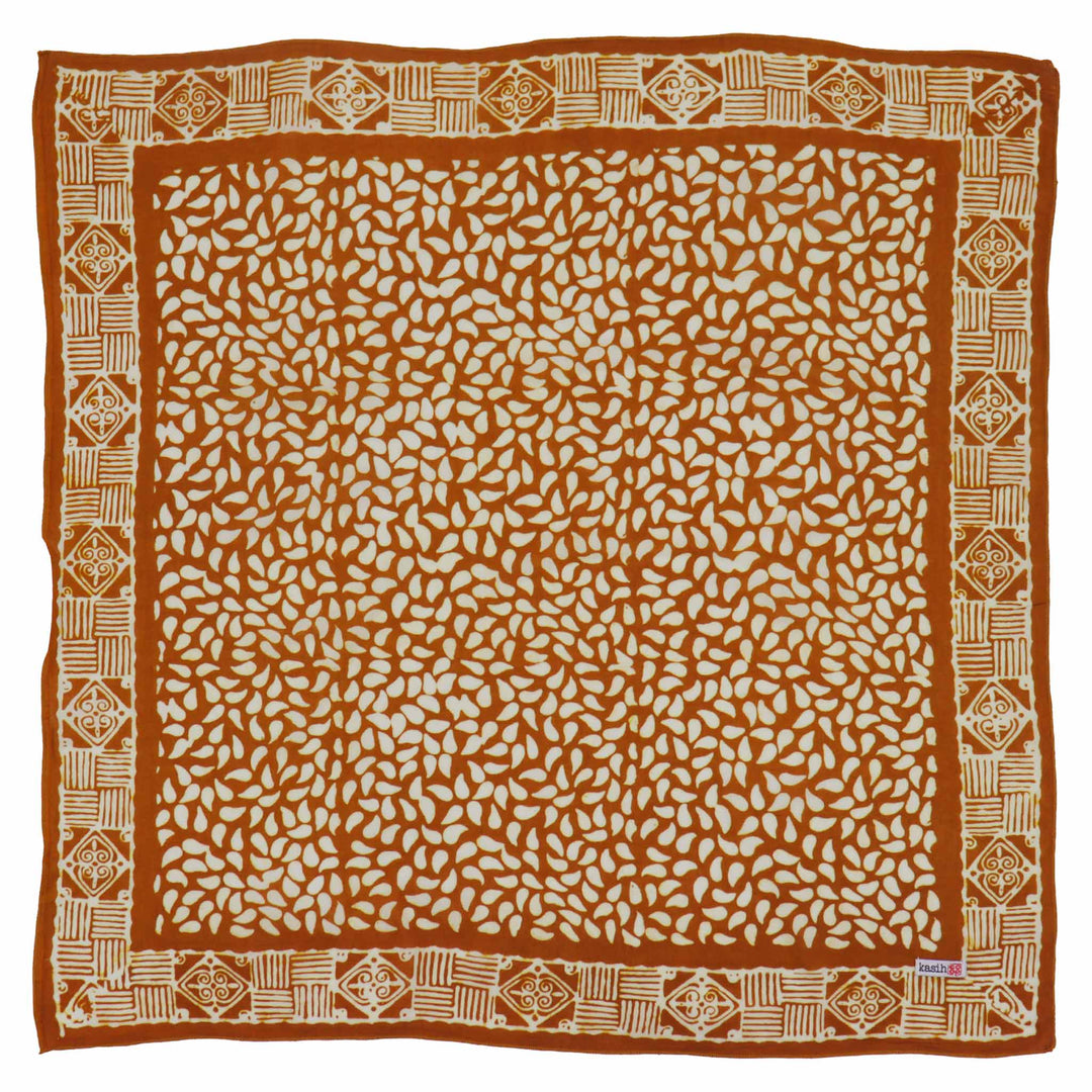 Hand Dyed Batik Bandana, 100% Soft Cotton, Sunrise Mist, Yellow - Meadow Collectivebandana