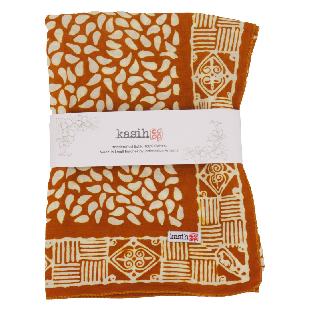 Hand Dyed Batik Bandana, 100% Soft Cotton, Sunrise Mist, Yellow - Meadow Collectivebandana