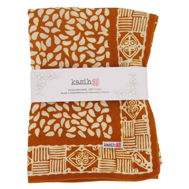 Hand Dyed Batik Bandana, 100% Soft Cotton, Sunrise Mist, Yellow - Meadow Collectivebandana