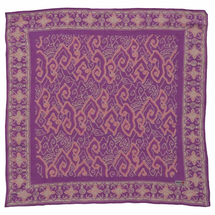 Hand Dyed Batik Bandana, 100% Soft Cotton, Violet Skies, Purple Pink - Meadow Collectivebandana