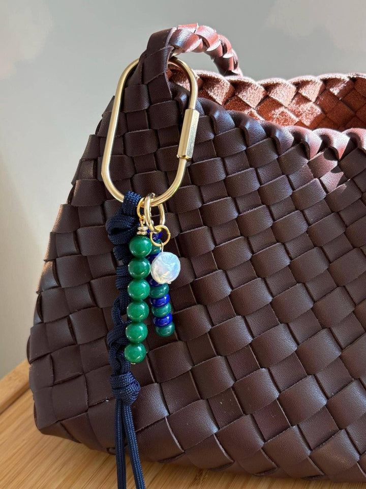 Handmade Bag Charm Keychains with Glass Beads & Pearl - Meadow Collectivebag charm