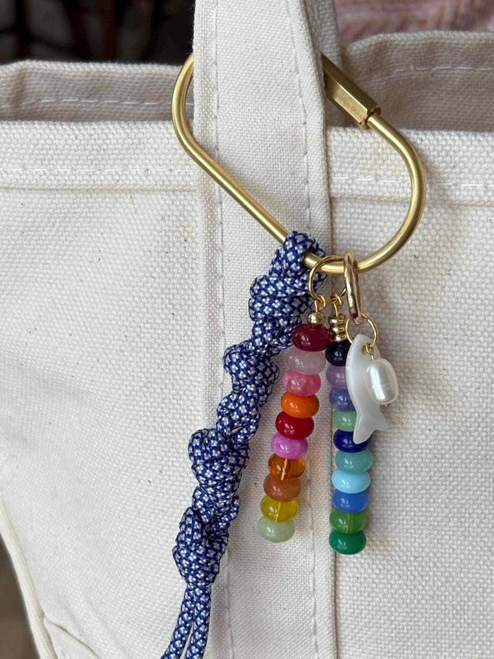 Handmade Bag Charm Keychains with Glass & Ceramic Beads - Meadow Collectivebag charm