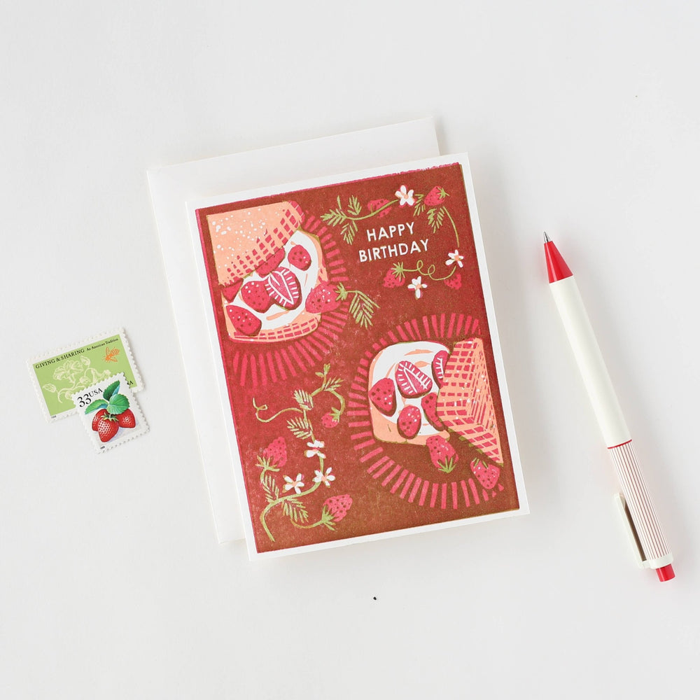 Happy Birthday (Strawberry Shortcake) Card - Meadow Collectivebirthday card