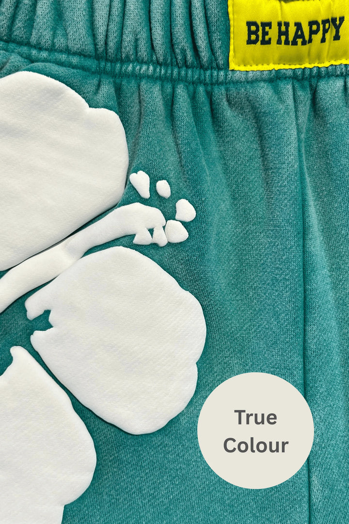 Sabbi The Happy Hibiscus Shorts - Green