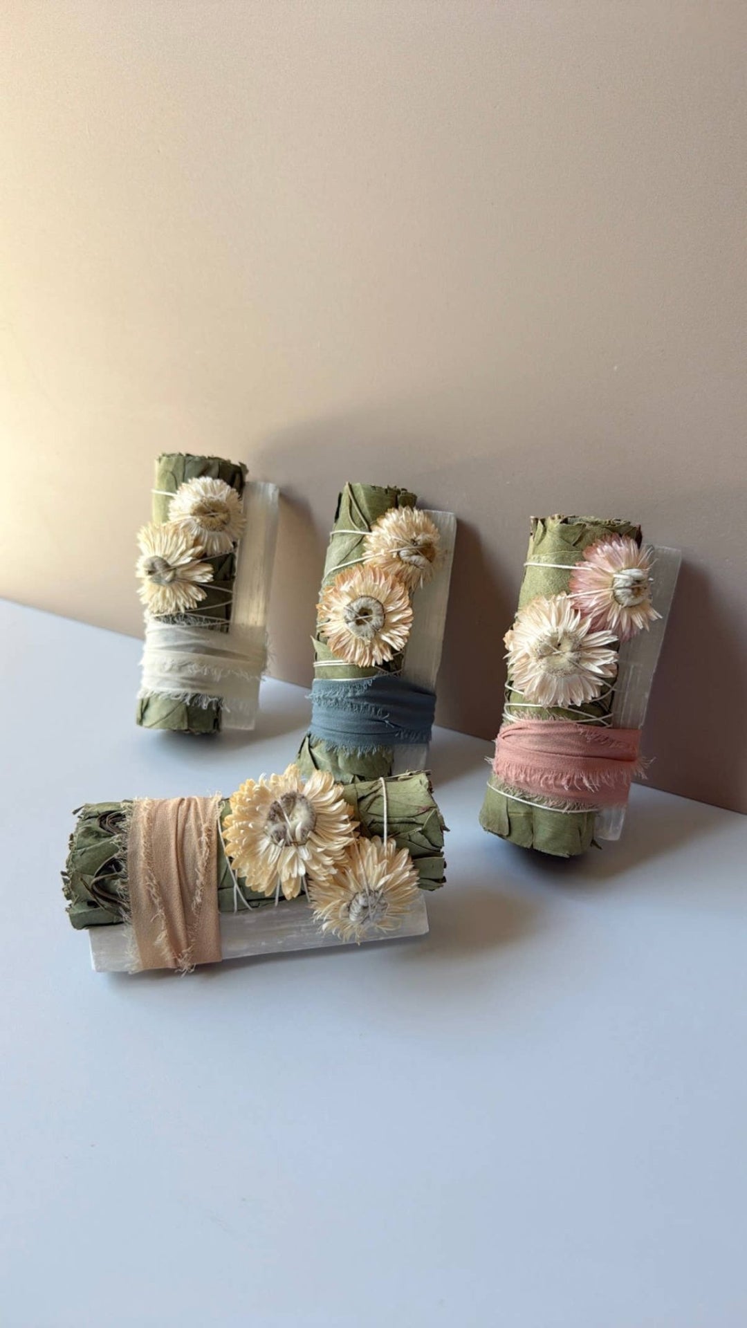 Healing Floral Sage - Eucalyptus + White Selenite  - Meadow Collectivesmudge