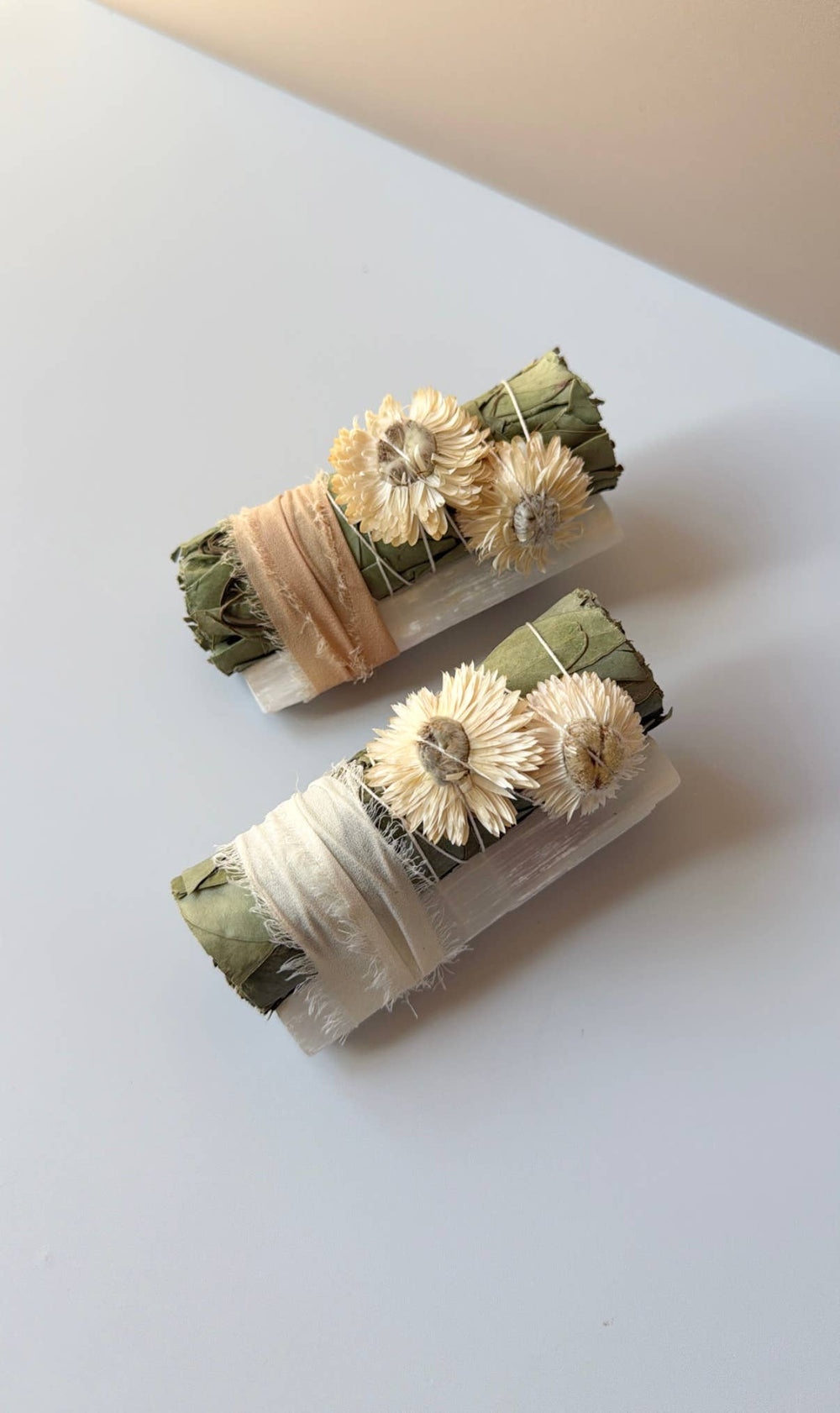 Healing Floral Sage - Eucalyptus + White Selenite  - Meadow Collectivesmudge