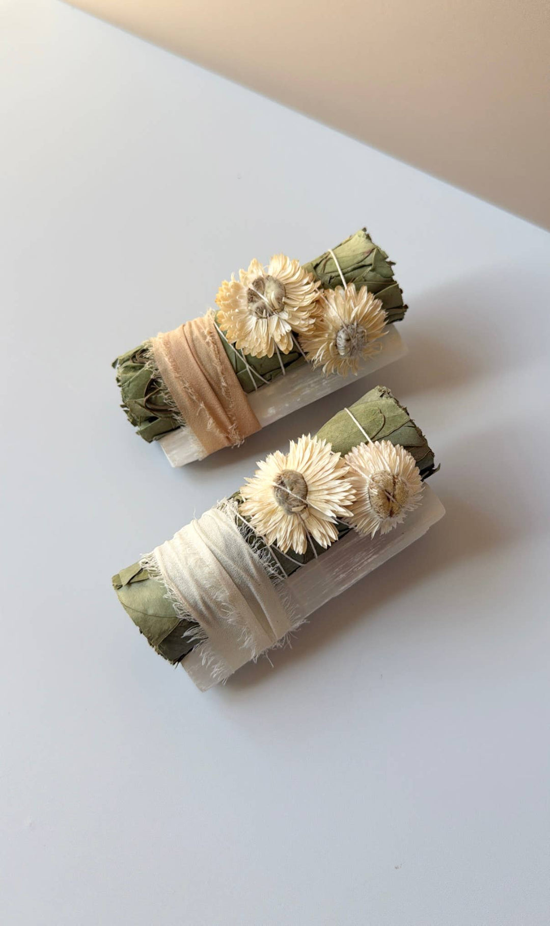 Healing Floral Sage - Eucalyptus + White Selenite  - Meadow Collectivesmudge