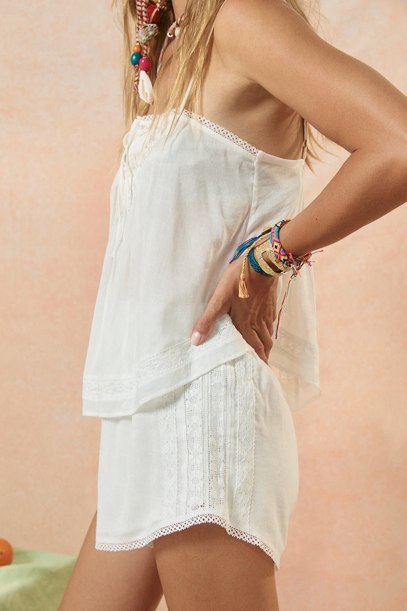 Hera Lace Crop Salt - Meadow Collectivecami