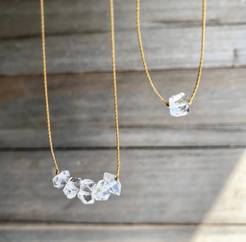 Herkimer Diamond Bar Necklace - Meadow Collectivenecklace