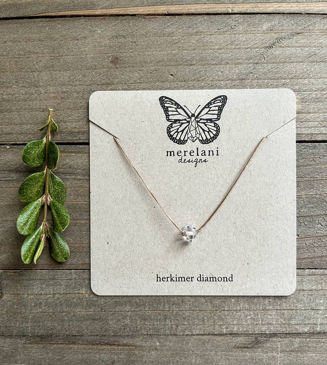 Herkimer Diamond Small Single Crystal Necklace - Meadow Collectivenecklace