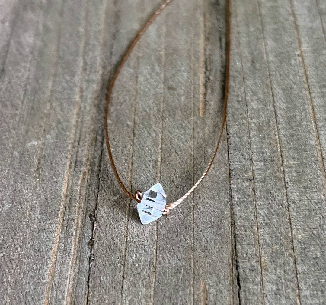 Herkimer Diamond Small Single Crystal Necklace - Meadow Collectivenecklace