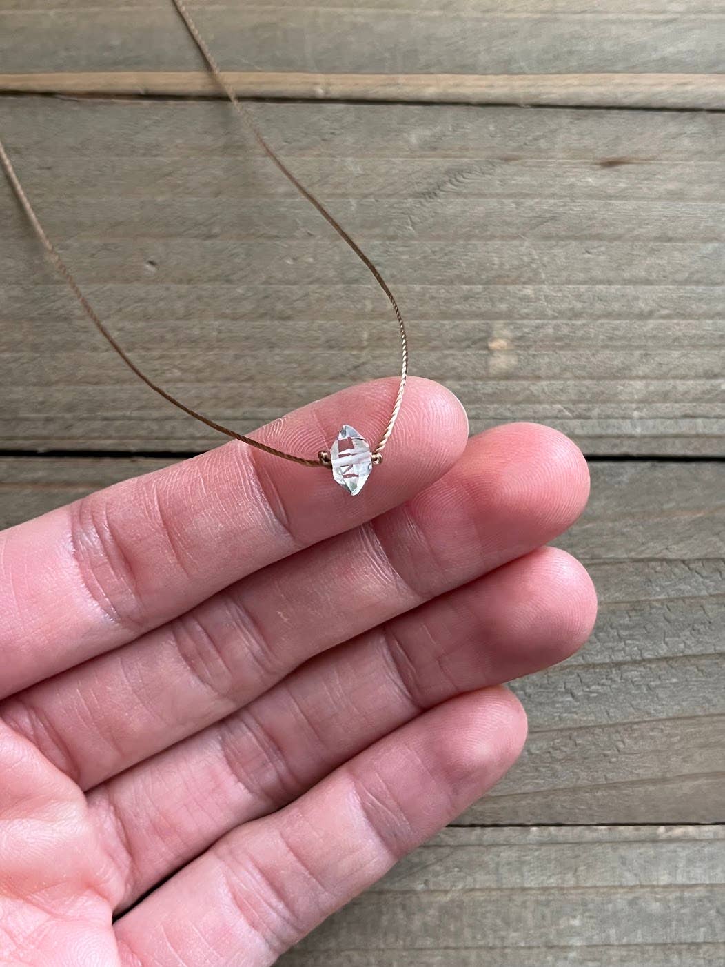 Herkimer Diamond Small Single Crystal Necklace - Meadow Collectivenecklace