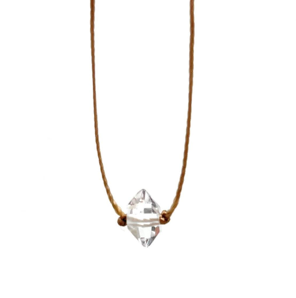 Herkimer Diamond Small Single Crystal Necklace - Meadow Collectivenecklace