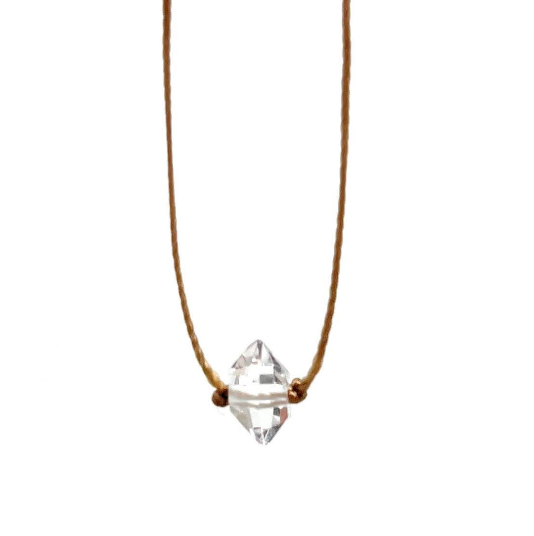 Herkimer Diamond Small Single Crystal Necklace - Meadow Collectivenecklace
