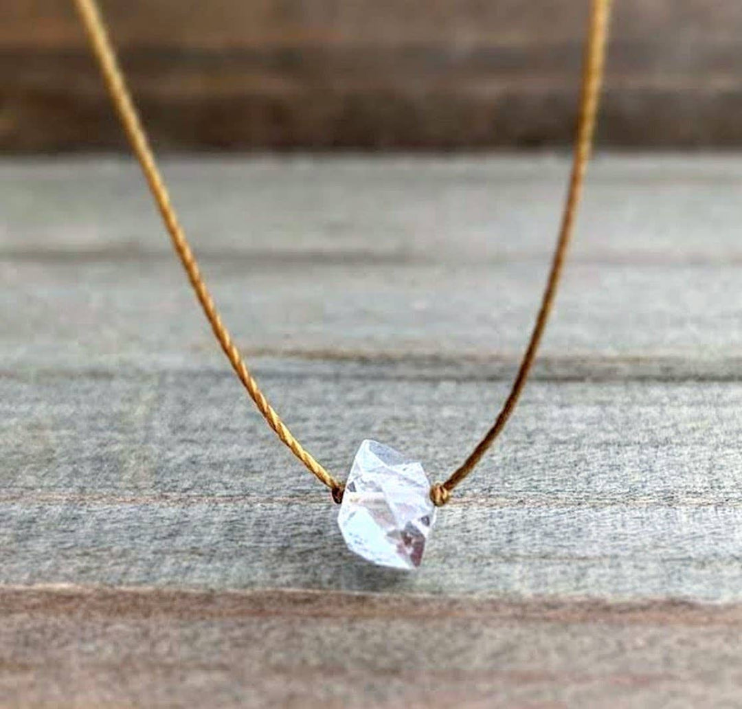 Herkimer Diamond Small Single Crystal Necklace - Meadow Collectivenecklace