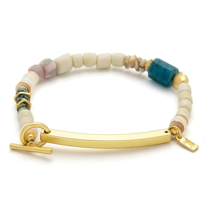 Hidden Message Bracelet - F♥cking Great/Blue Apatite/Gold - Meadow Collectivebracelet