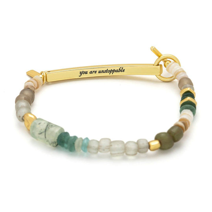 Hidden Message Bracelet - Unstoppable/Chiltonite/Gold - Meadow Collectivebracelet