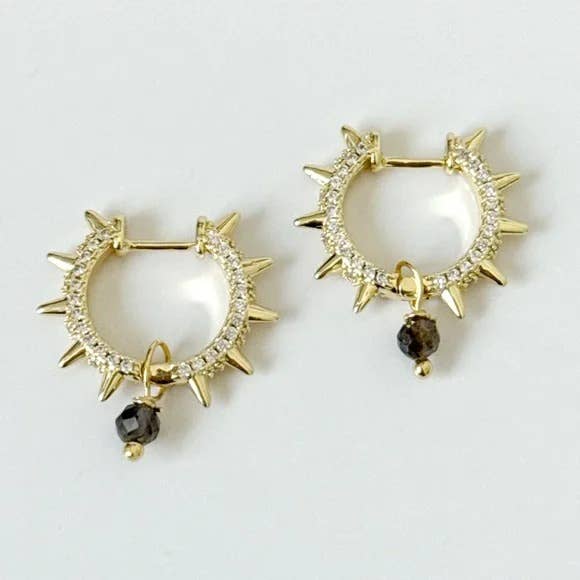 Iolite Spiked Hoops - Meadow Collectiveearrings