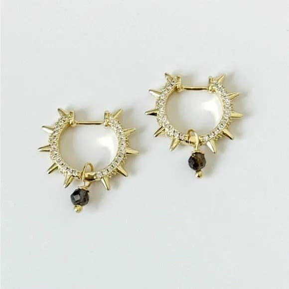 Iolite Spiked Hoops - Meadow Collectiveearrings