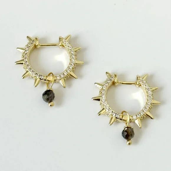 Iolite Spiked Hoops - Meadow Collectiveearrings