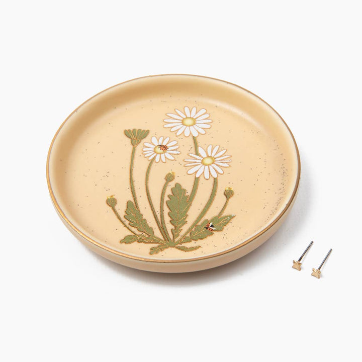 Jewelry Dish & Stud Earring Set - Daisy/Vanilla - Meadow Collectivedish