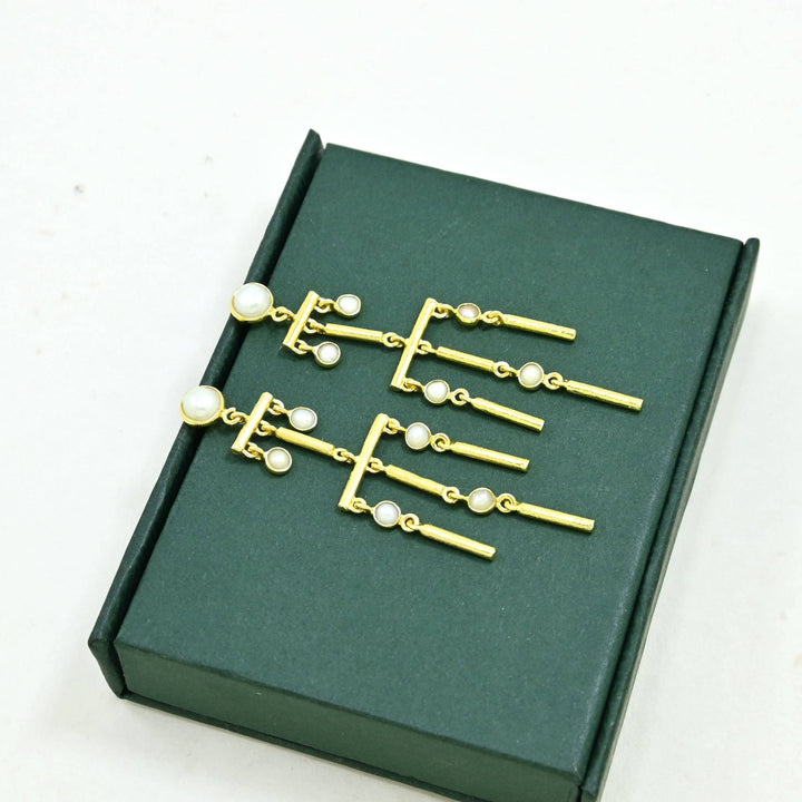 Josephine Earring Gold Plated - Natural Pearl - Meadow Collectiveearrings