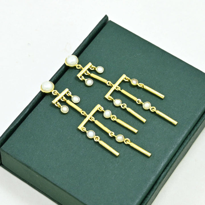 Josephine Earring Gold Plated - Natural Pearl - Meadow Collectiveearrings