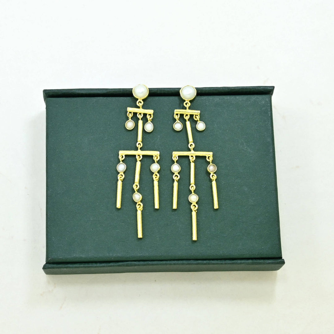 Josephine Earring Gold Plated - Natural Pearl - Meadow Collectiveearrings