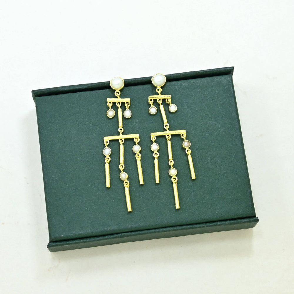 Josephine Earring Gold Plated - Natural Pearl - Meadow Collectiveearrings